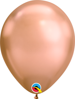 Chrome Rose Gold latex balloon