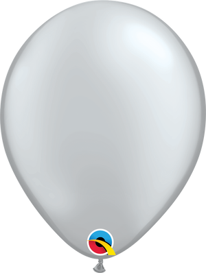 silver latex balloon