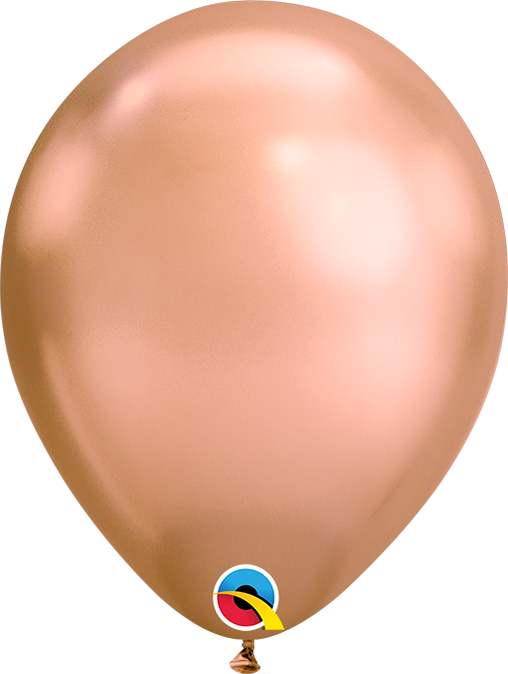 Chrome Rose Gold latex balloon