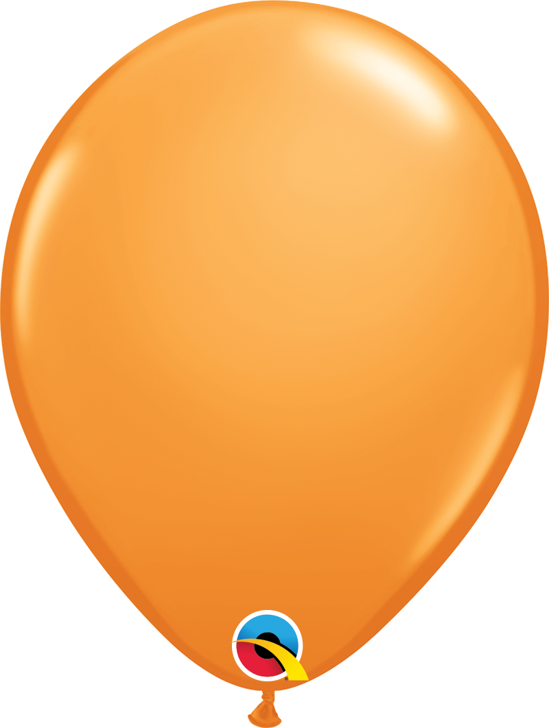 orange latex balloon