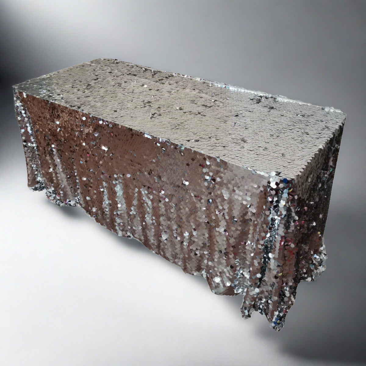 Silver Rectangle Sequin tablecloth