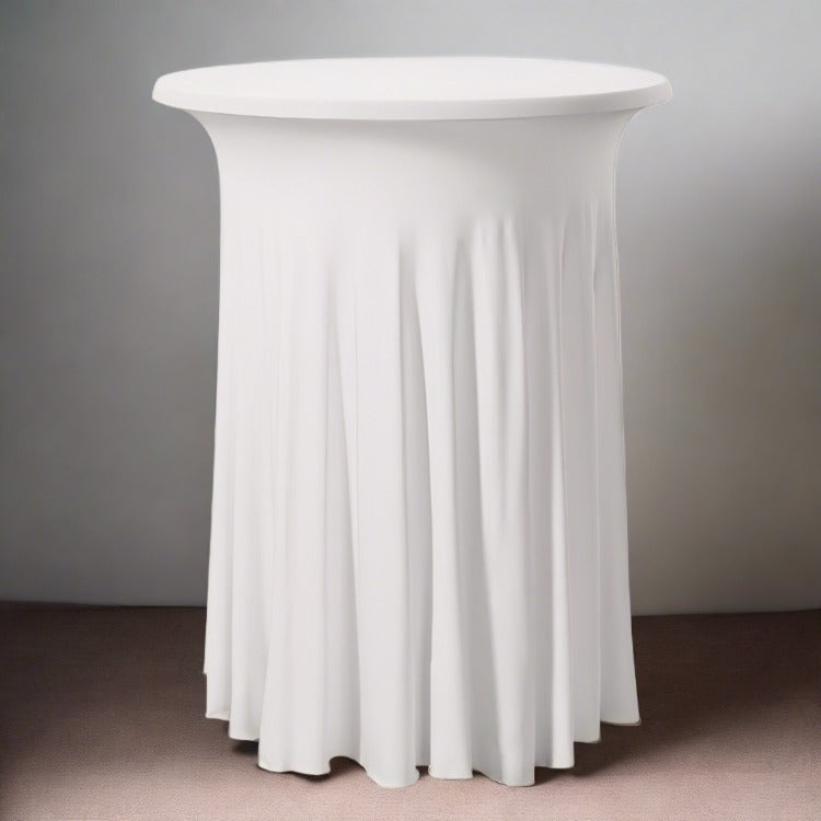 White Fitted cocktail tablecloth