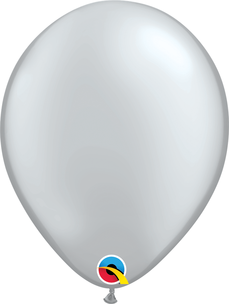 silver latex balloon