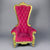 Throne chair pink and gold