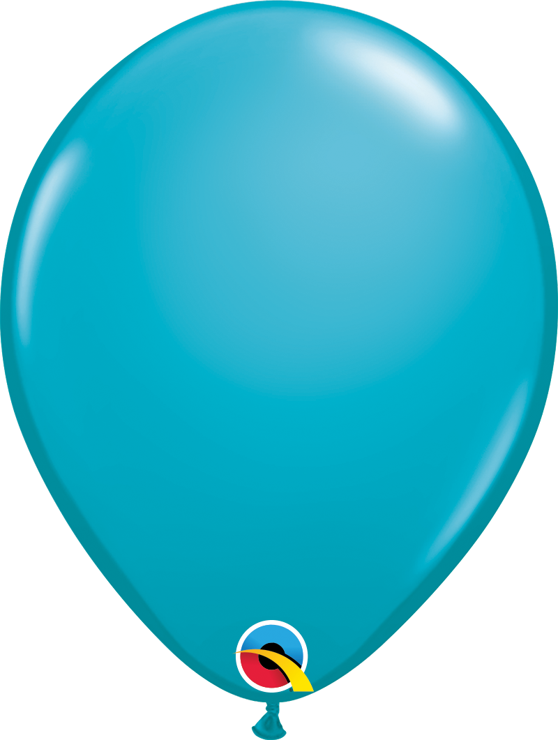 teal latex balloon
