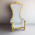 Throne chair white and gold