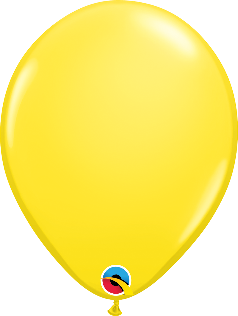 yellow latex balloon