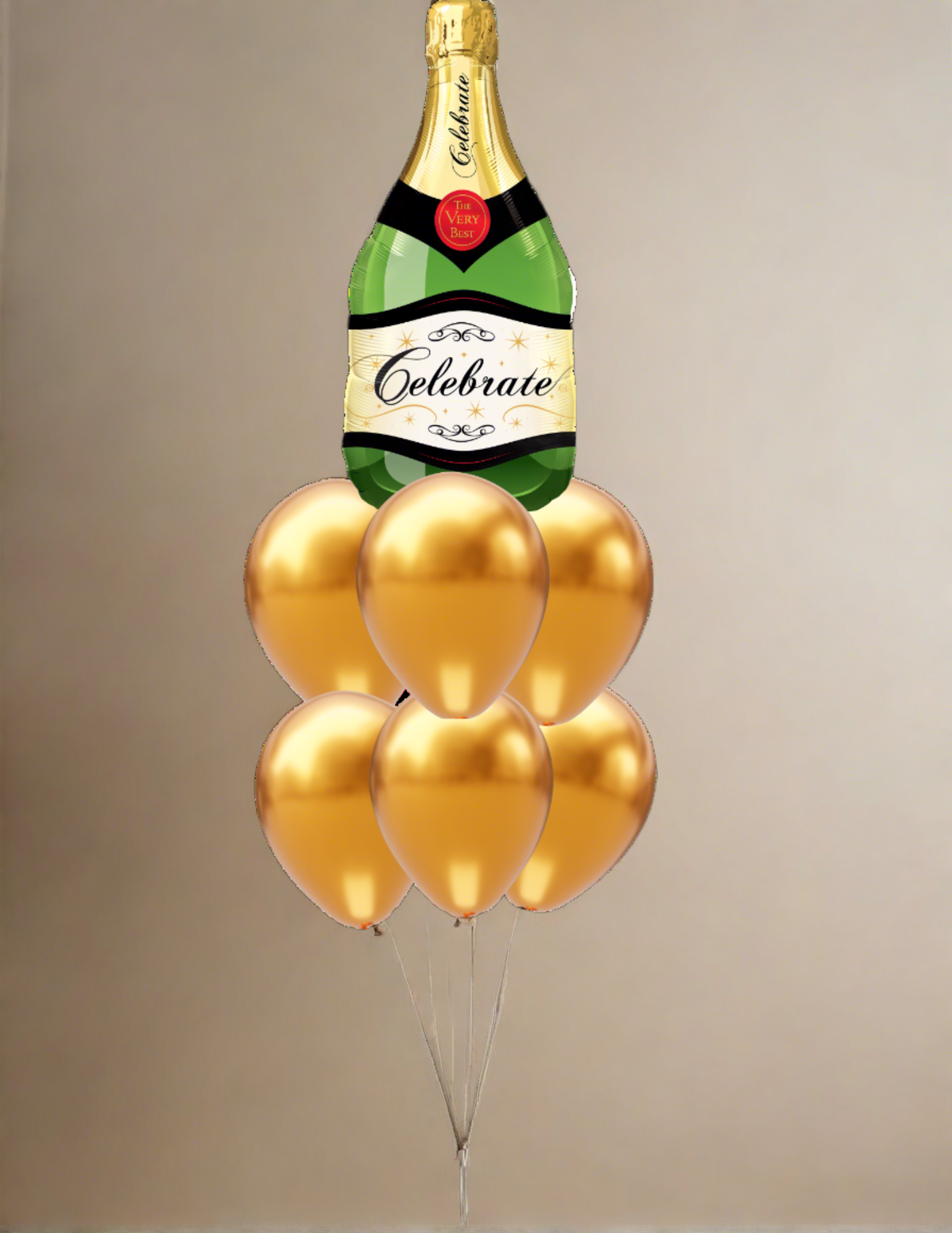 Champagne balloon bouquet
