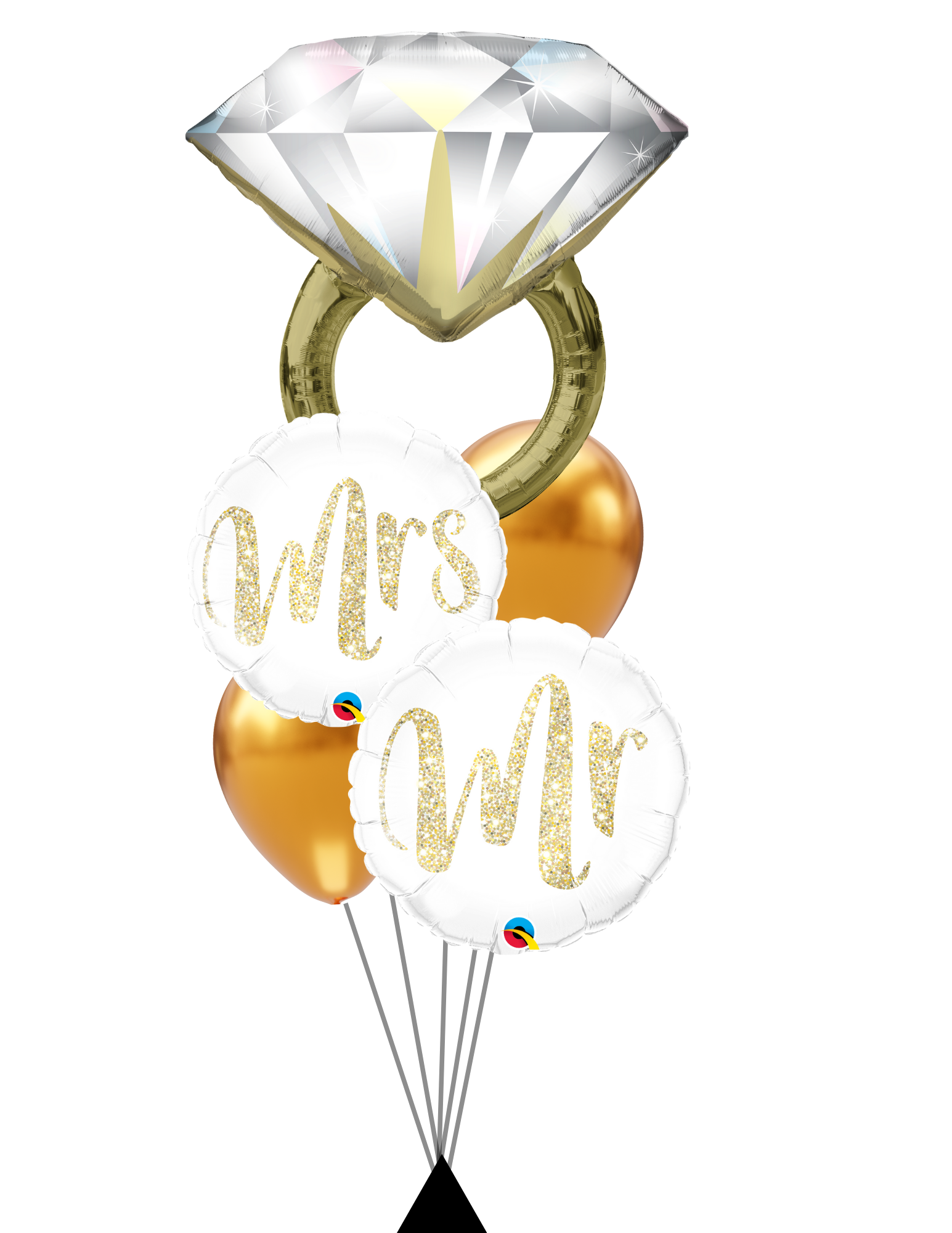 Anniversary/Wedding/Engagement Deluxe Super Shape XL Balloon Bouquet