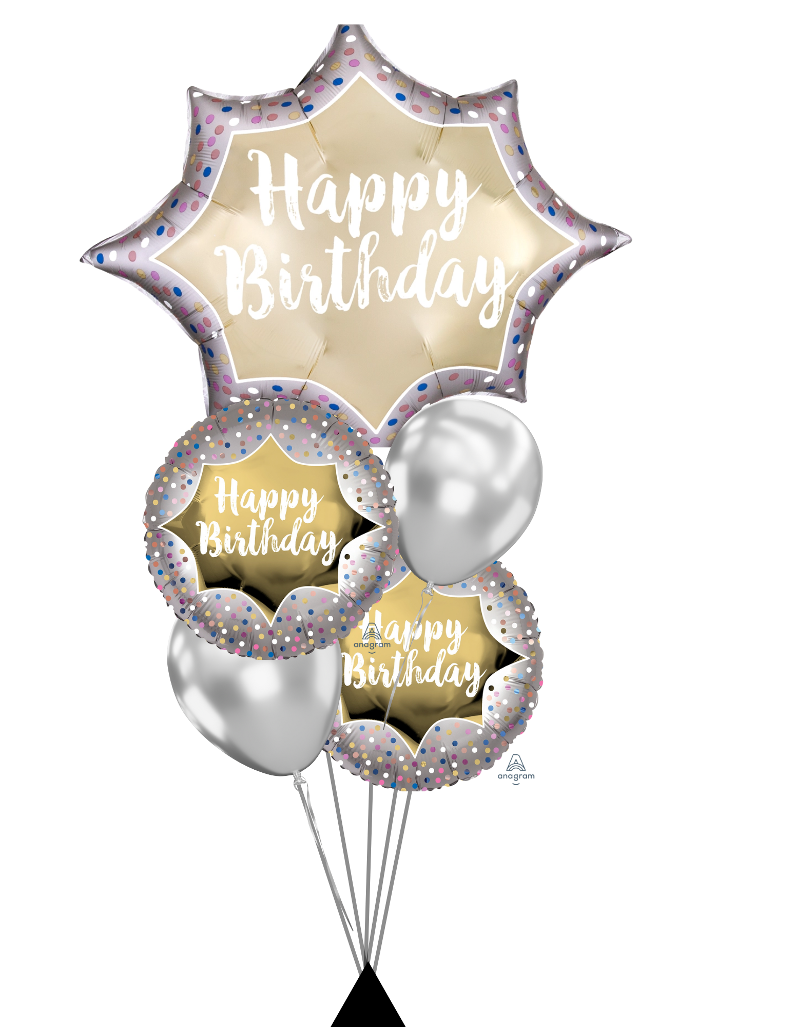 Supershape birthday balloon bouquet