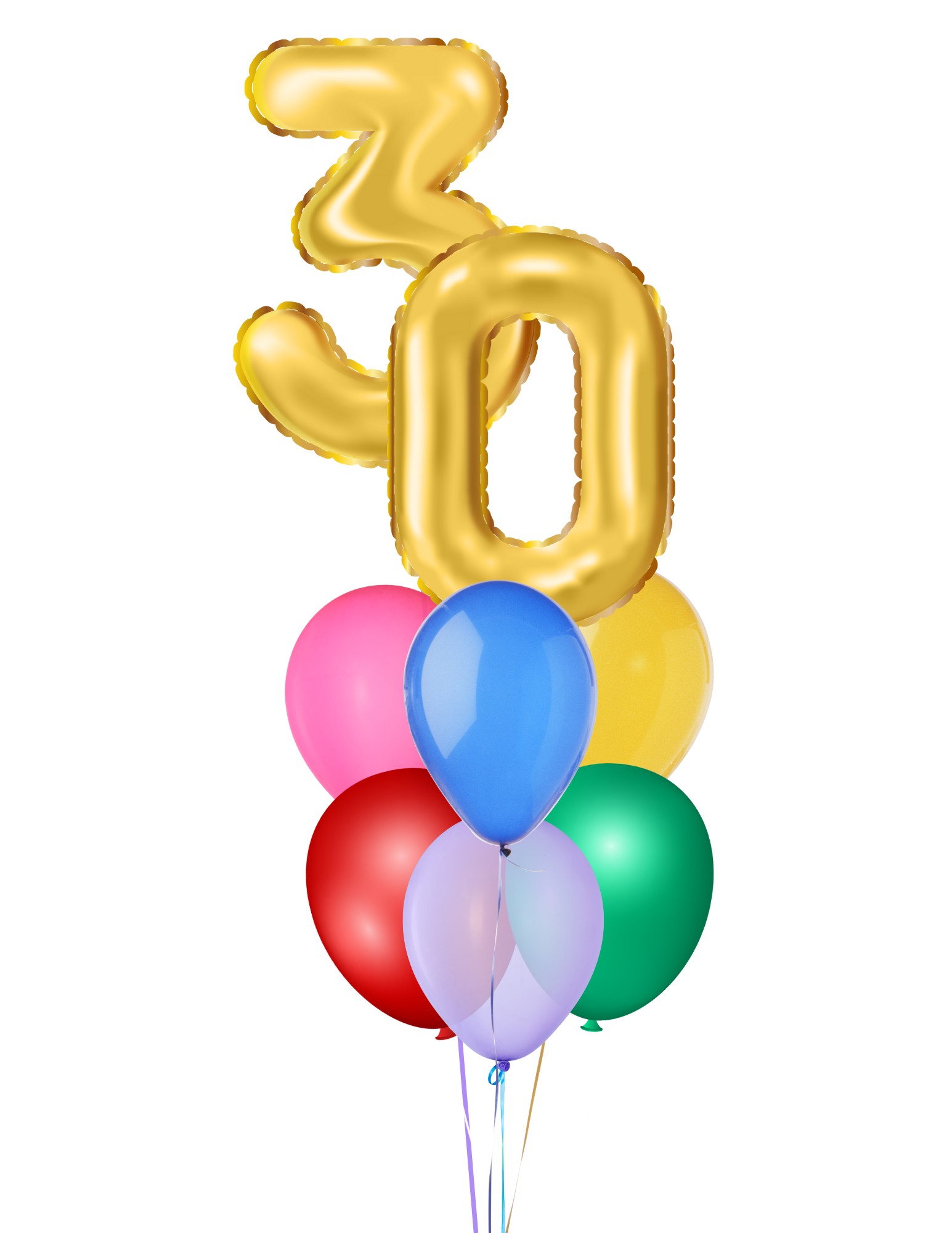 number Birthday balloon bouquet