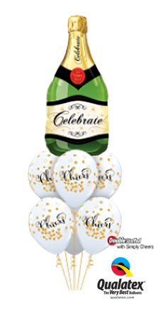 Birthday Balloon Bouquet Champagne Bottle Balloon Six Latex