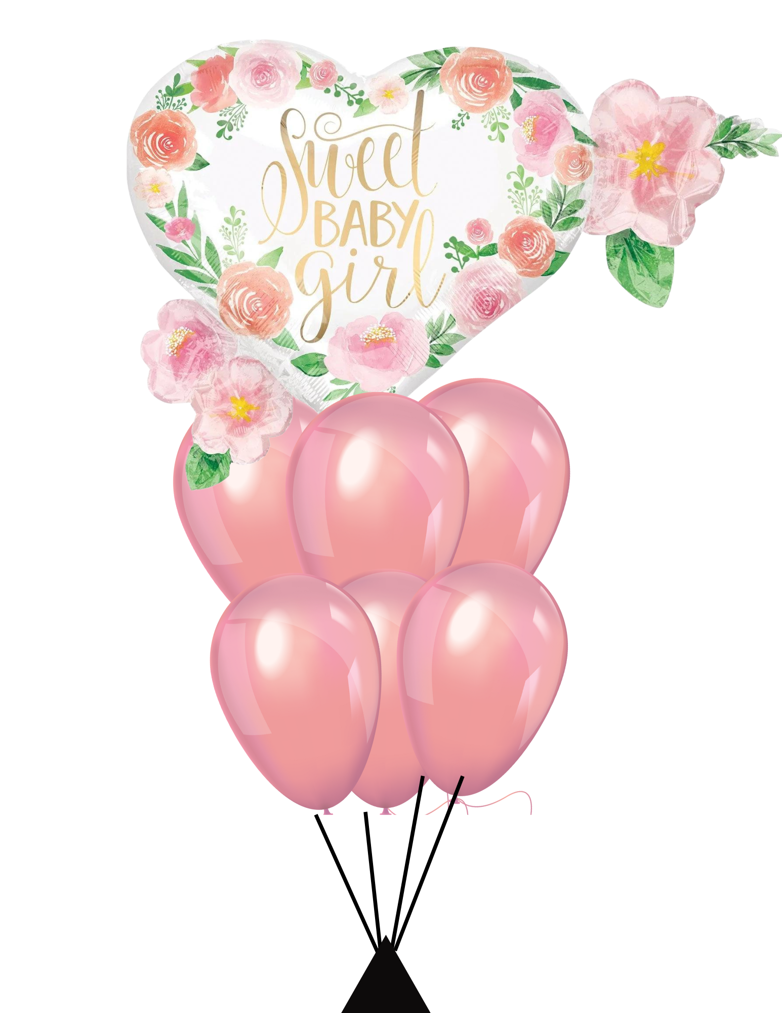 Gender Reveal/Baby Shower Super Shape XL Balloon Bouquet